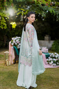 Dhanak | Silk Pret | Silk Tunic - 2PCS HAND EMBELLISHED SHIRT WITH TROUSER- L-GREEN - House Of Hania