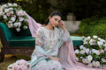 Dhanak | Silk Pret | Silk Tunic - 2PCS HAND EMBELLISHED SHIRT WITH TROUSER- L-GREEN - House Of Hania
