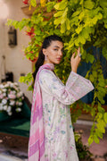 Dhanak | Silk Pret | Silk Tunic - 2PCS HAND EMBELLISHED SHIRT WITH TROUSER- OFF WHITE - House Of Hania