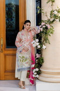 Dhanak | Silk Pret | Silk Tunic - 2PCS HAND EMBELLISHED SHIRT WITH TROUSER- ORANGE - House Of Hania