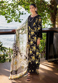 ELAF Signature Embroidered Lawn 3Pc Suit ESL-06A ECLIPSED DREAM - House Of Hania