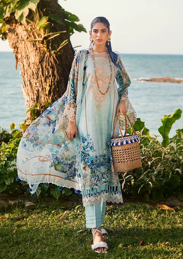 ELAF Signature Embroidered Lawn 3Pc Suit ESL-07B HEAVEN'S MIST - House Of Hania