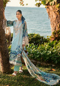 ELAF Signature Embroidered Lawn 3Pc Suit ESL-07B HEAVEN'S MIST - House Of Hania