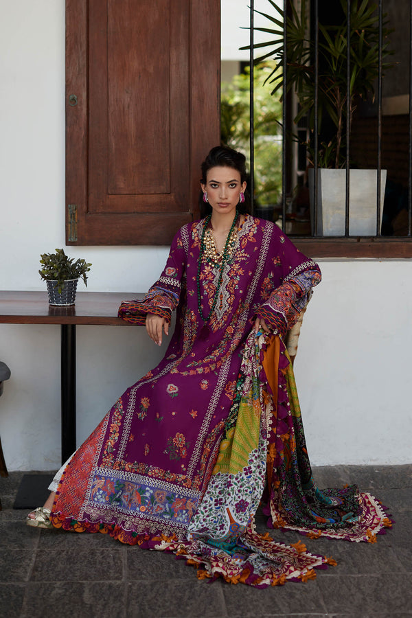 ELAN-AALIA (EL23-08 B)-LAWN COLLECTION'23 - House Of Hania