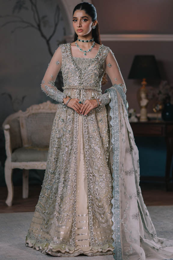 ELAN Wedding Festive Embroidered Net 3Pc Suit EC2-23-02 - House Of Hania