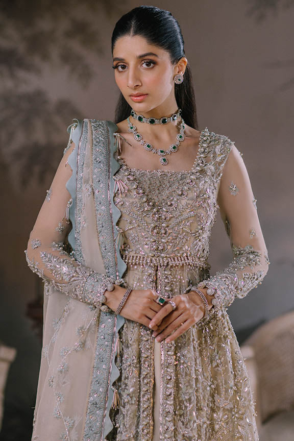 ELAN Wedding Festive Embroidered Net 3Pc Suit EC2-23-02 - House Of Hania