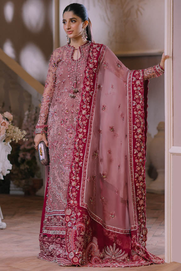 ELAN Wedding Festive Embroidered Organza 3Pc Suit EC2-23-01 - House Of Hania