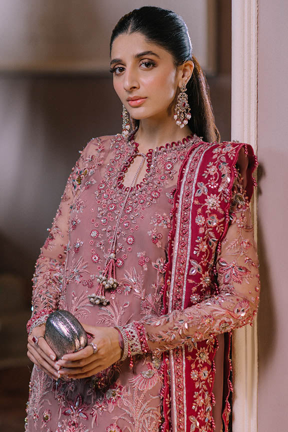 ELAN Wedding Festive Embroidered Organza 3Pc Suit EC2-23-01 - House Of Hania