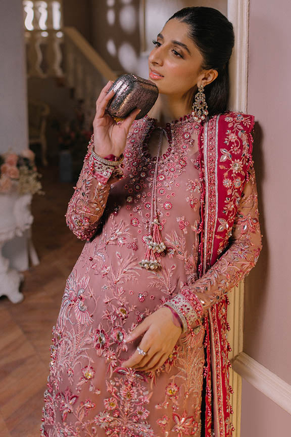 ELAN Wedding Festive Embroidered Organza 3Pc Suit EC2-23-01 - House Of Hania