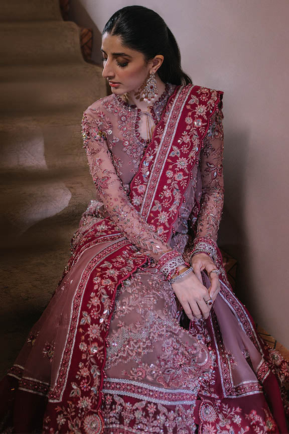 ELAN Wedding Festive Embroidered Organza 3Pc Suit EC2-23-01 - House Of Hania