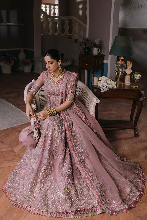 ELAN Wedding Festive Embroidered Organza 3Pc Suit EC2-23-03 - House Of Hania