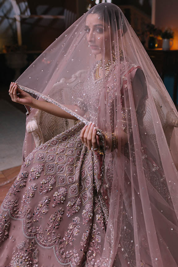 ELAN Wedding Festive Embroidered Organza 3Pc Suit EC2-23-03 - House Of Hania