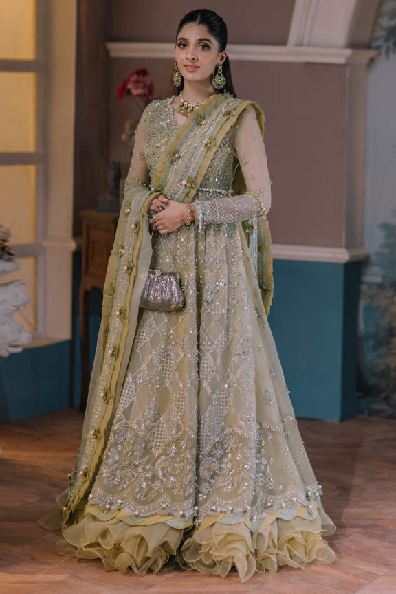 ELAN Wedding Festive Embroidered Organza 3Pc Suit EC2-23-04 - House Of Hania