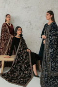 EMBROIDERED VELVET SHAWL VS-33 - House Of Hania