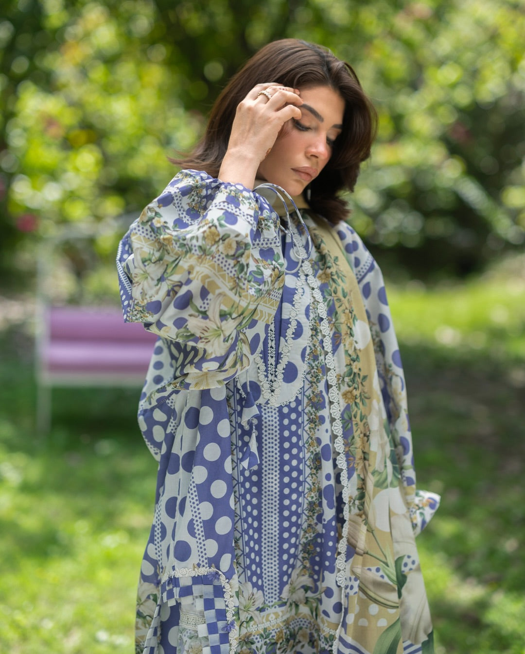 Elaf Premium | Bridgerton Prints 26 | EPB-5A VIOLETTE - House Of Hania