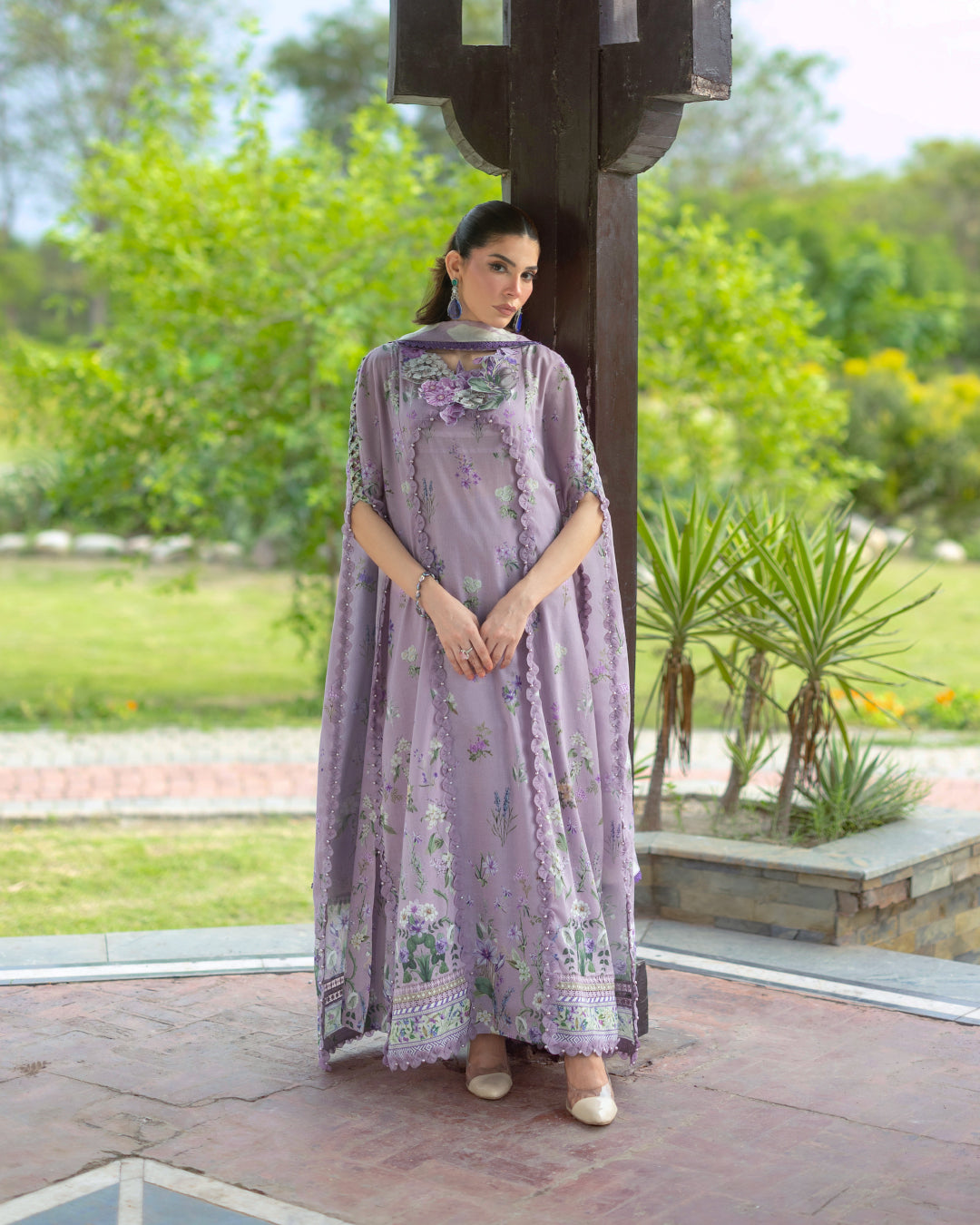 Elaf Premium | Bridgerton Prints 26 | EPB-6A LILAC GARDEN - House Of Hania