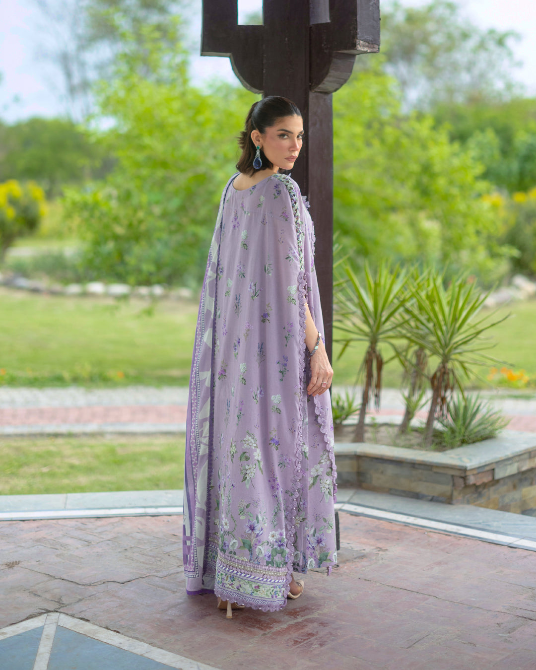 Elaf Premium | Bridgerton Prints 26 | EPB-6A LILAC GARDEN - House Of Hania
