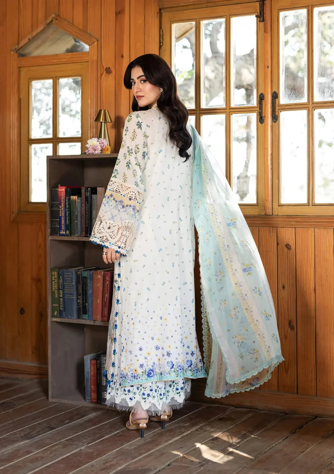 Elaf Premium | CHIKANKARI PRINTS 26 | ERC-1A SAHIL - House Of Hania