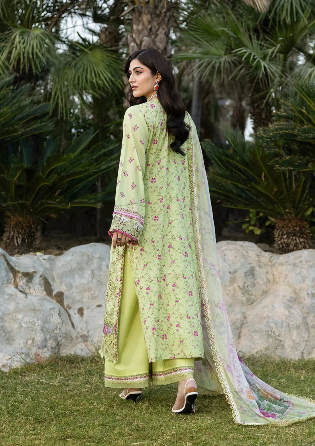 Elaf Premium | CHIKANKARI PRINTS 26 | ERC-2A HINA - House Of Hania