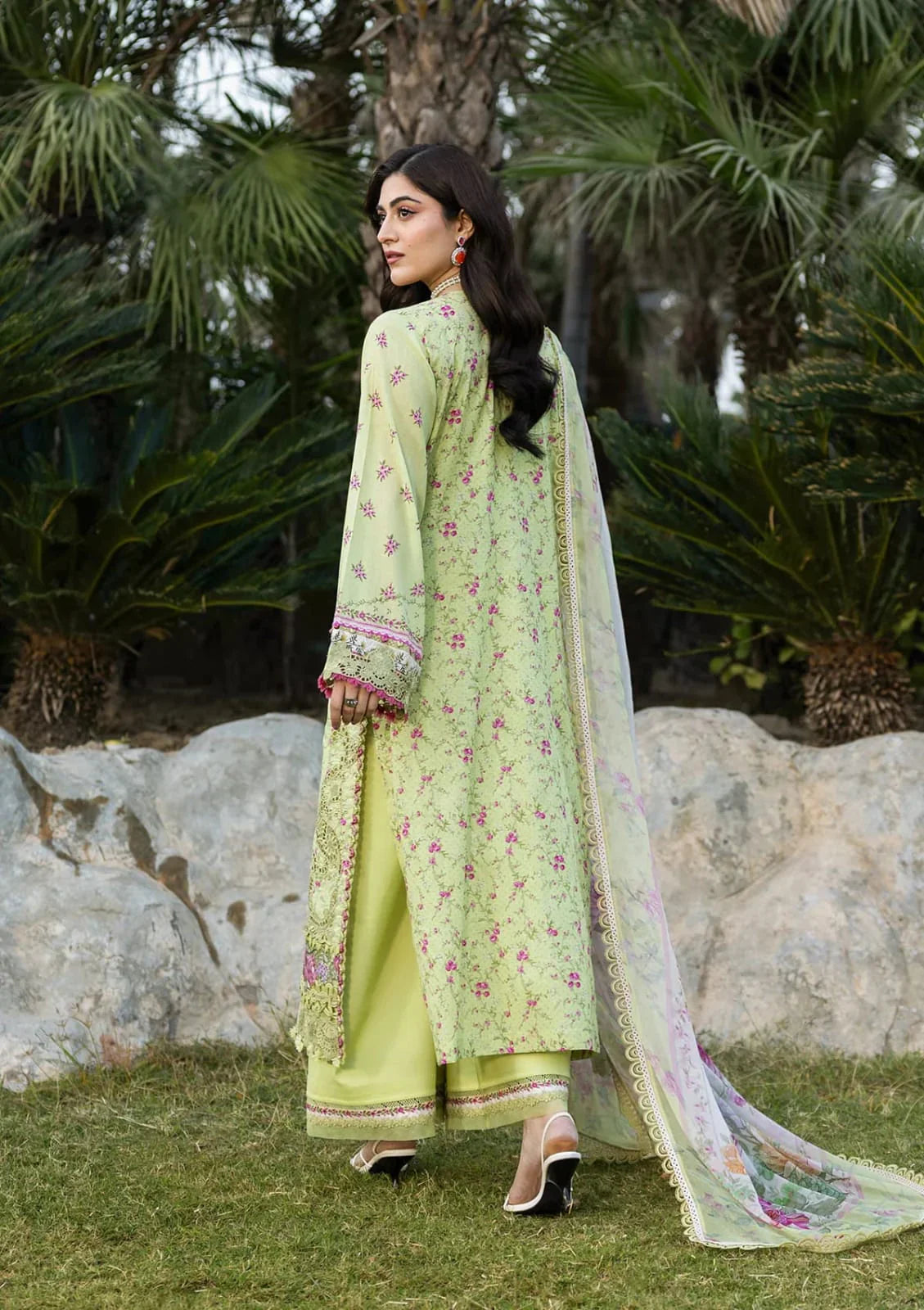 Elaf Premium | CHIKANKARI PRINTS 26 | ERC-2A HINA - House Of Hania