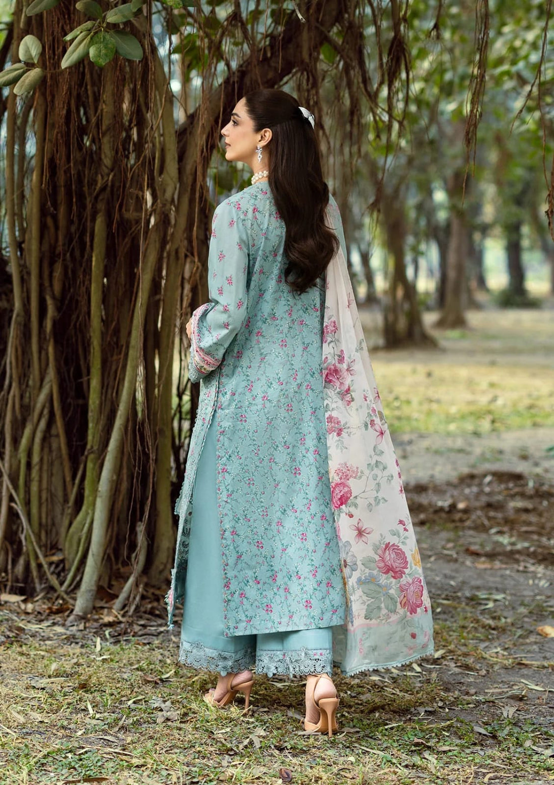 Elaf Premium | CHIKANKARI PRINTS 26 | ERC-2B BATIK - House Of Hania