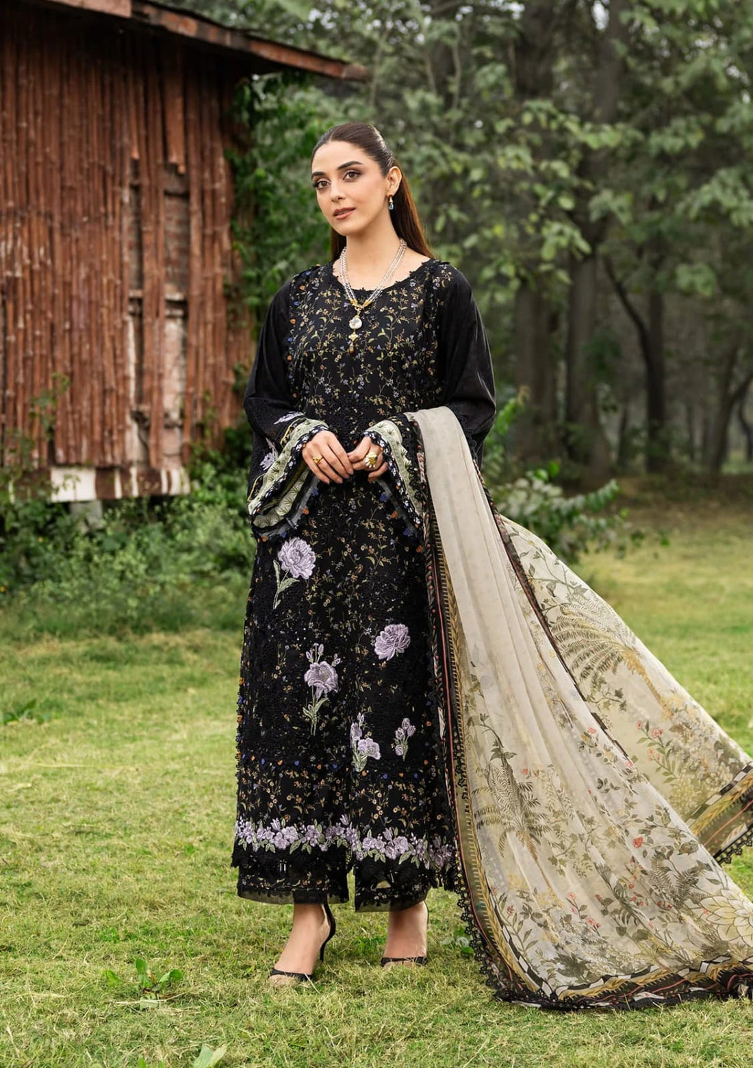 Elaf Premium | CHIKANKARI PRINTS 26 | ERC-4A KOYAL - House Of Hania