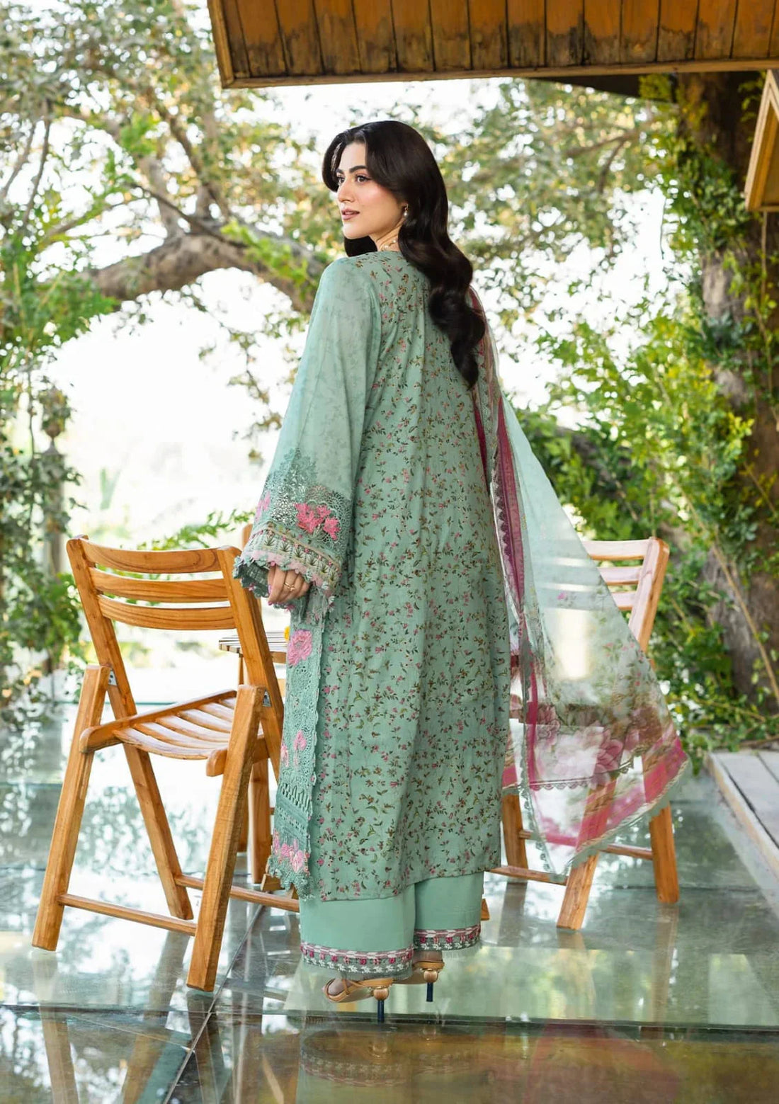 Elaf Premium | CHIKANKARI PRINTS 26 | ERC-4B NAYAB - House Of Hania