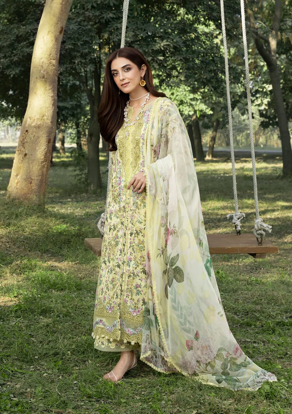 Elaf Premium | CHIKANKARI PRINTS 26 | ERC-6A EYRA - House Of Hania