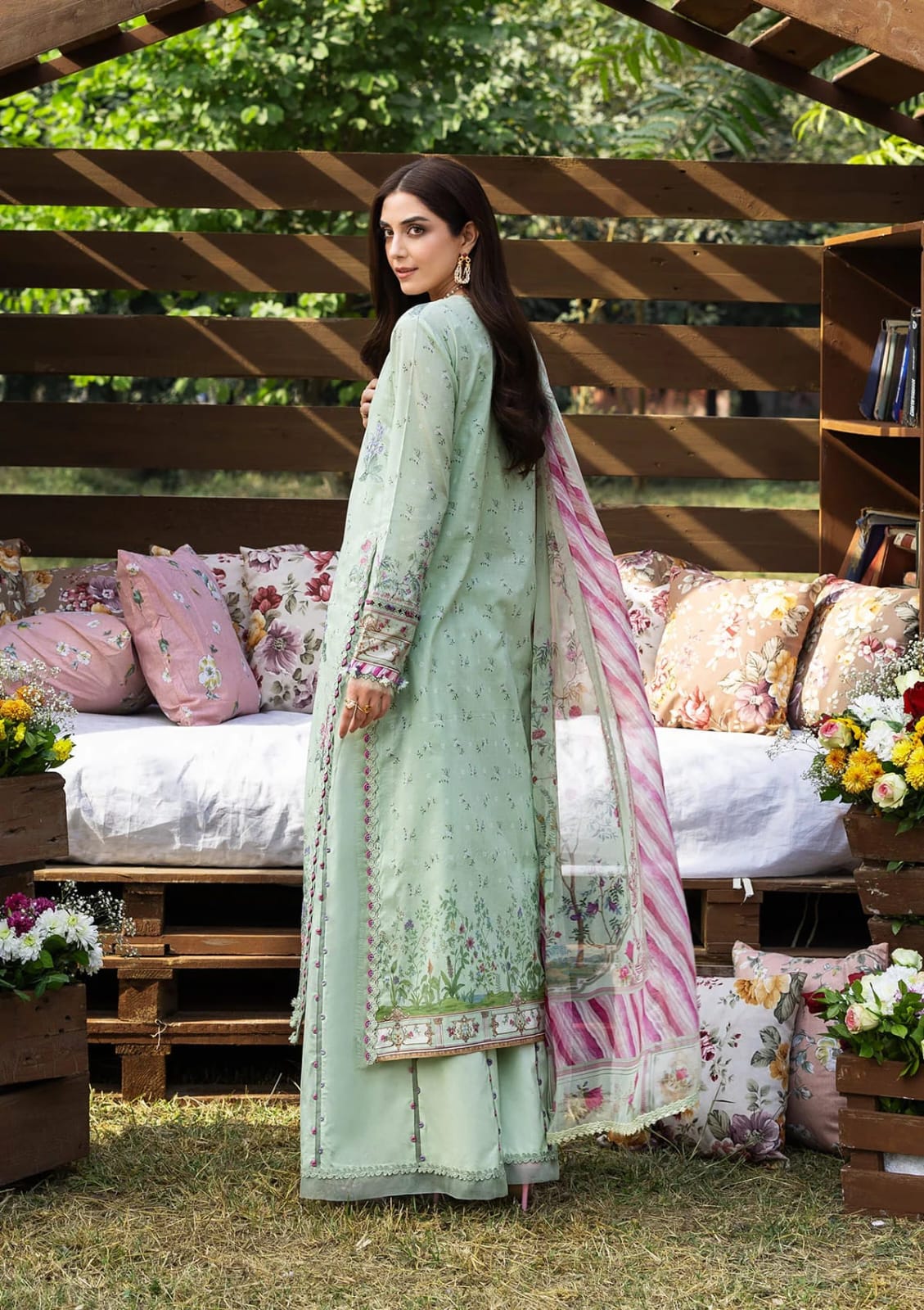 Elaf Premium | CHIKANKARI PRINTS 26 | ERC-7B NAHL - House Of Hania