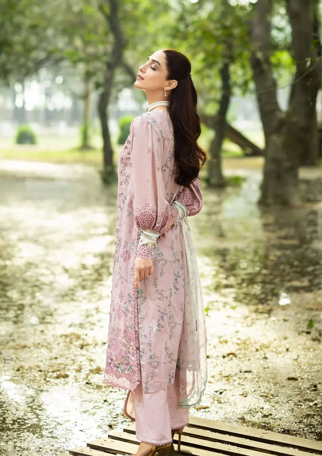 Elaf Premium | CHIKANKARI PRINTS 26 | ERC-8A SAHAA - House Of Hania