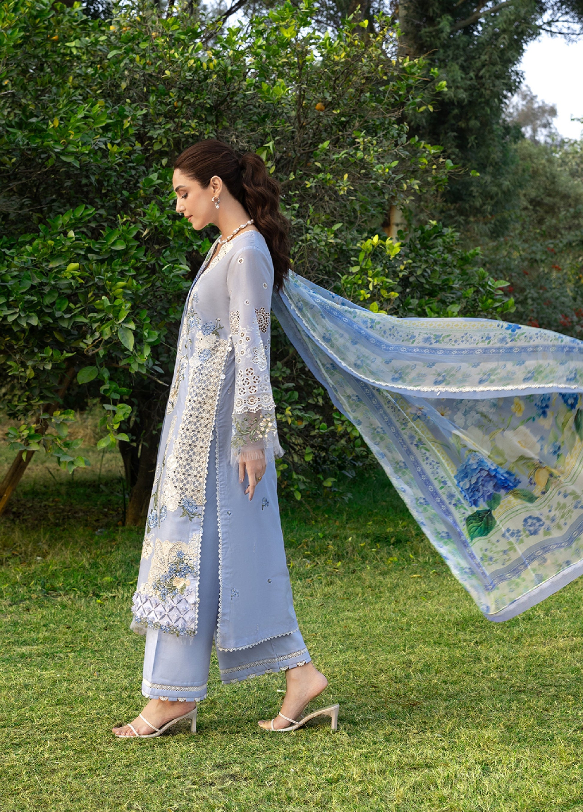 Elaf Premium | Eid Lawn'26 | ELY-12 SKY BLISS - House Of Hania