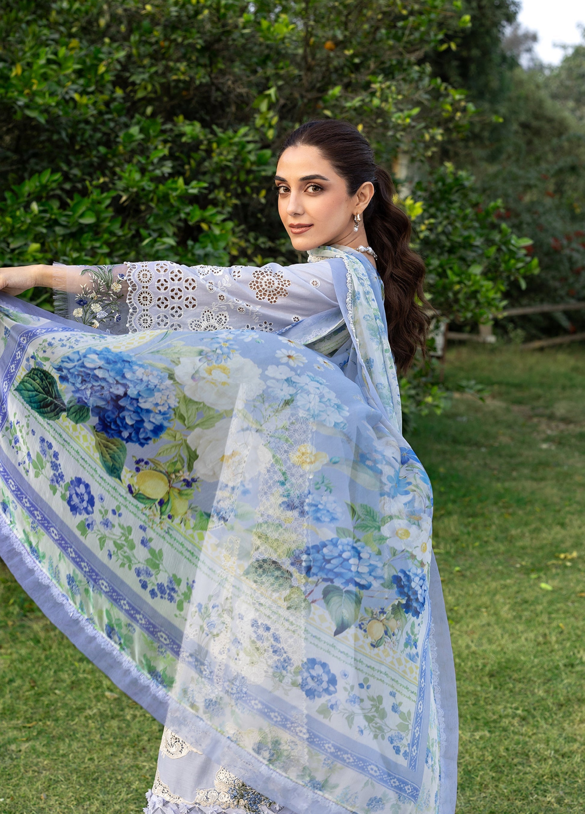 Elaf Premium | Eid Lawn'26 | ELY-12 SKY BLISS - House Of Hania