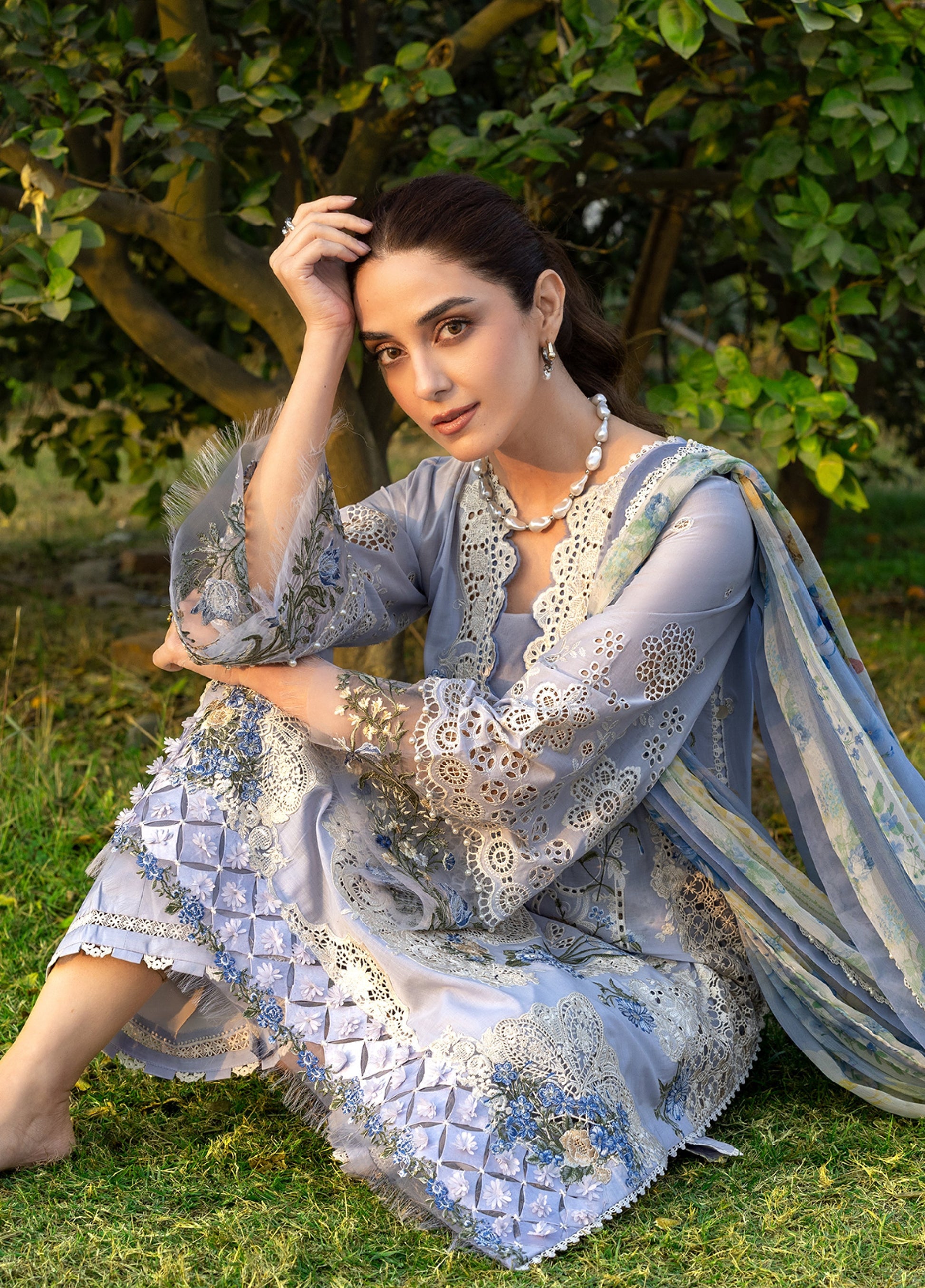 Elaf Premium | Eid Lawn'26 | ELY-12 SKY BLISS - House Of Hania