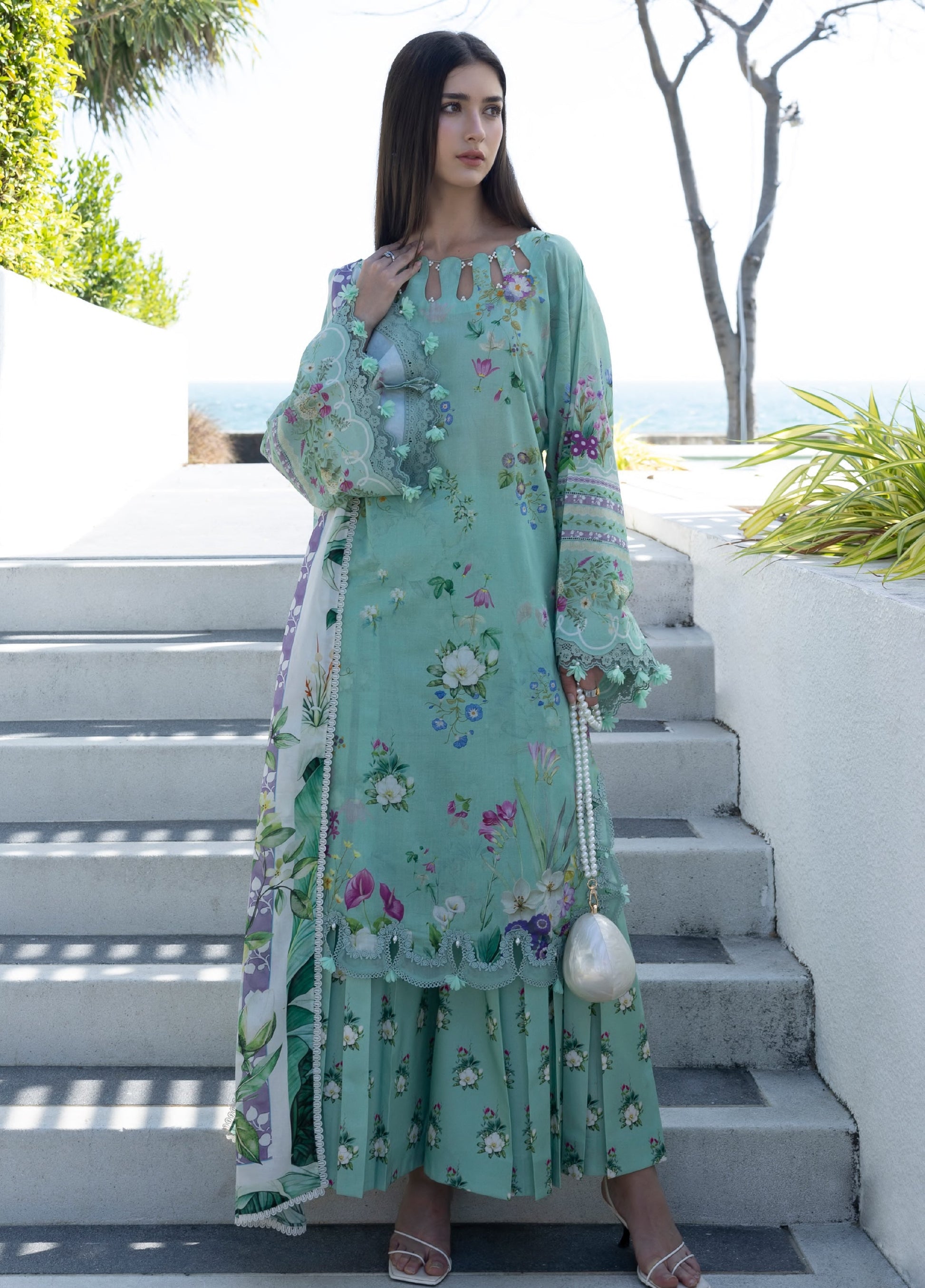 Elaf Premium | Eid Lawn'26 | EPN-7A TEAL ME - House Of Hania