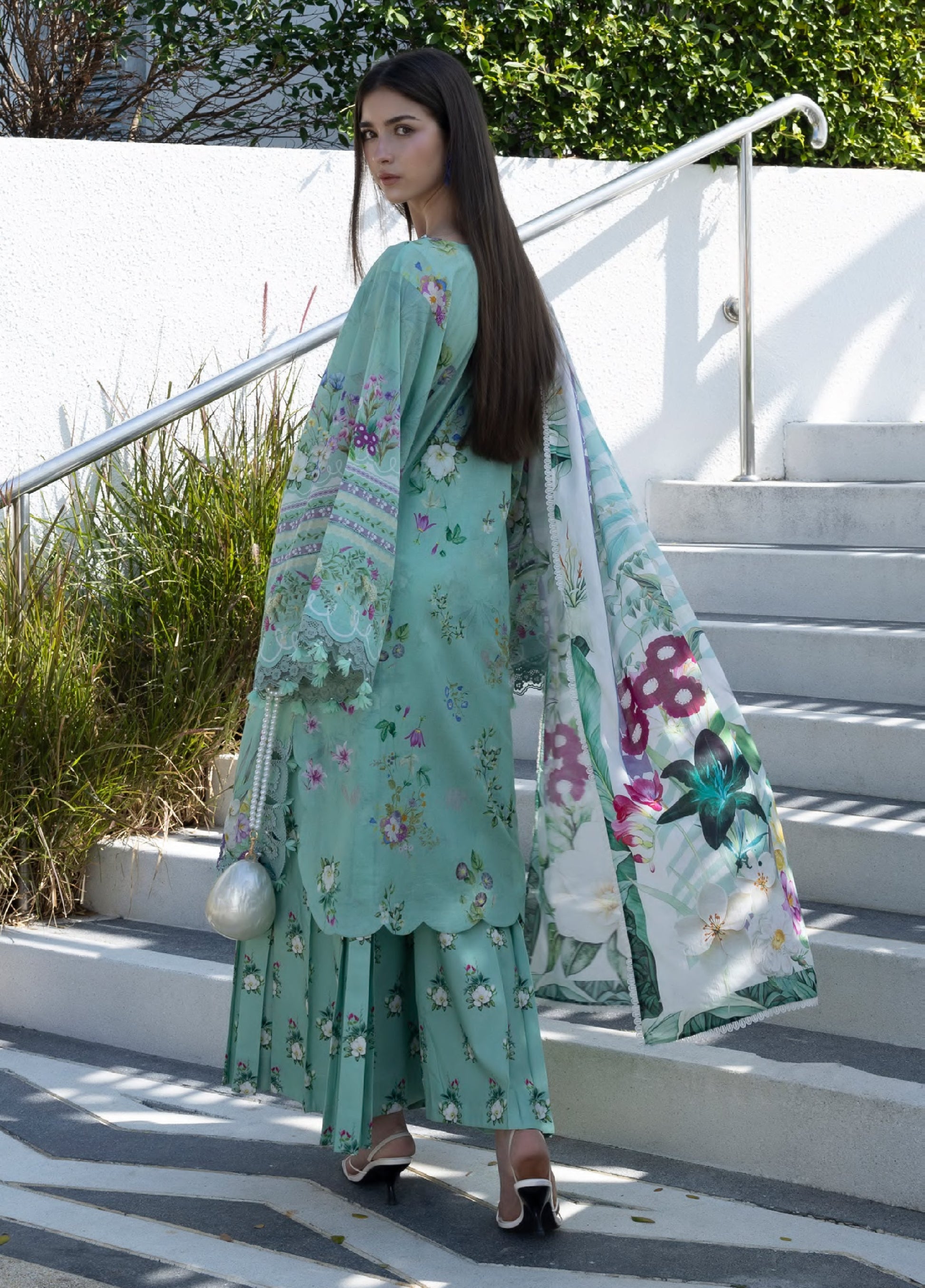 Elaf Premium | Eid Lawn'26 | EPN-7A TEAL ME - House Of Hania