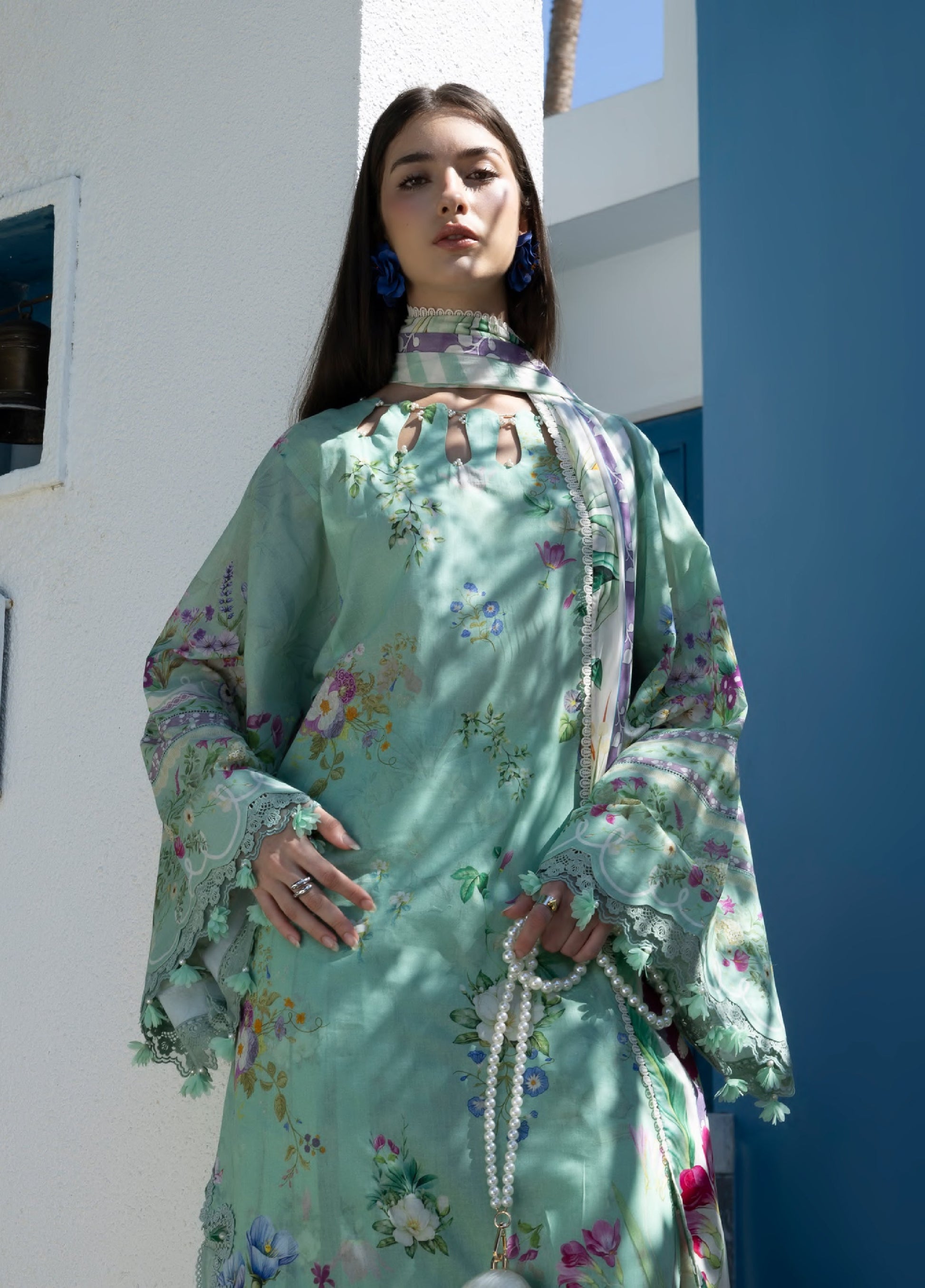 Elaf Premium | Eid Lawn'26 | EPN-7A TEAL ME - House Of Hania