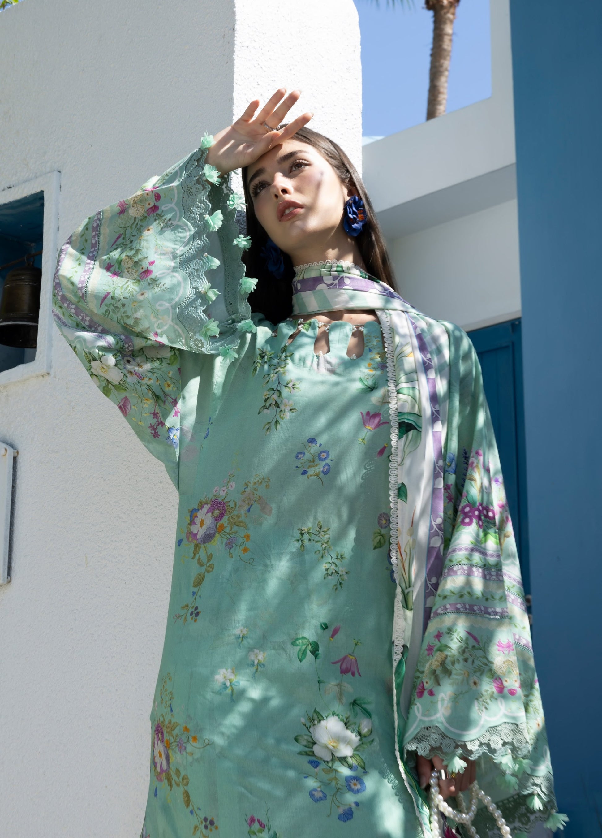 Elaf Premium | Eid Lawn'26 | EPN-7A TEAL ME - House Of Hania