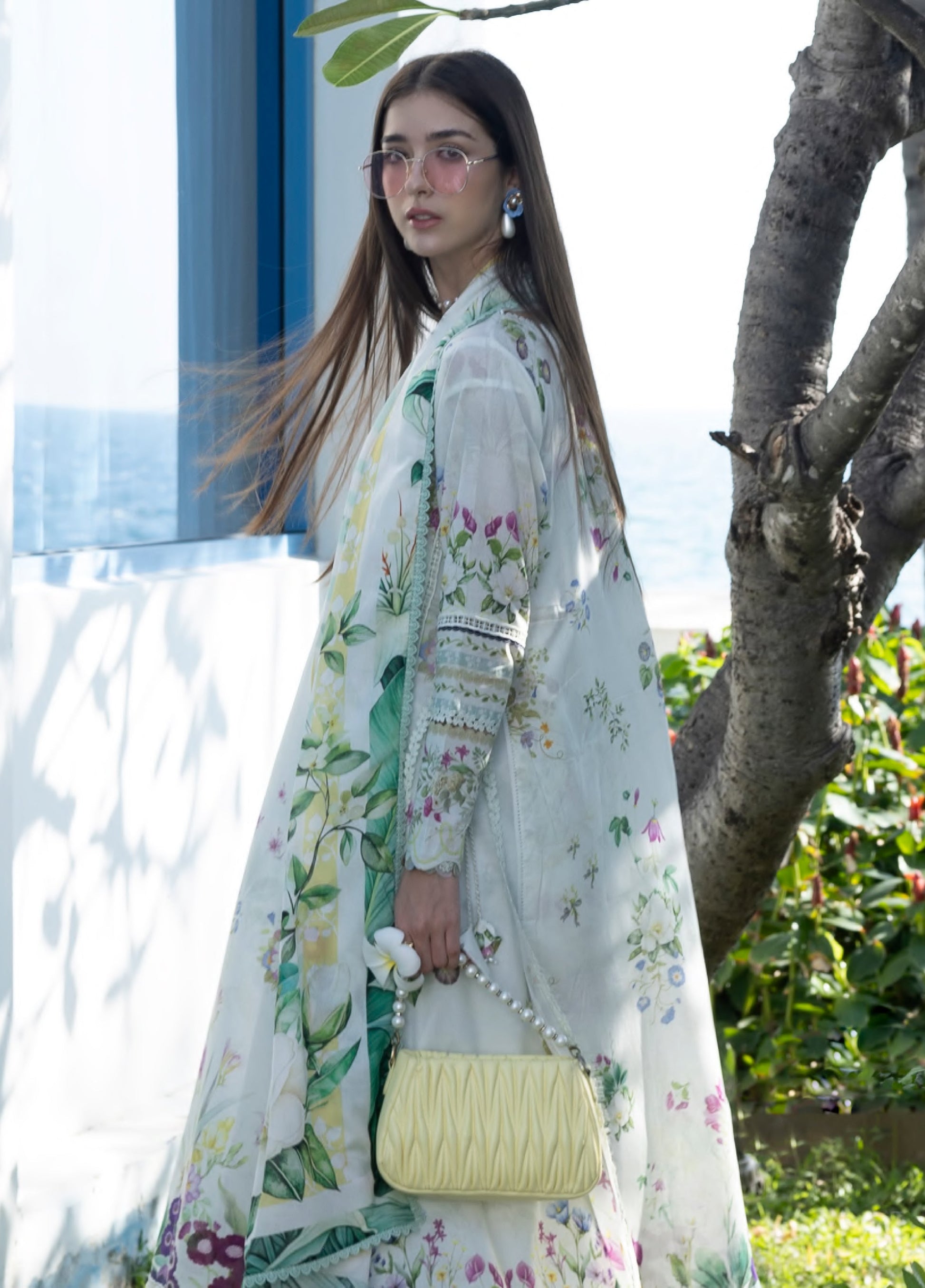 Elaf Premium | Eid Lawn'26 | EPN-7B MOON FLOWER - House Of Hania
