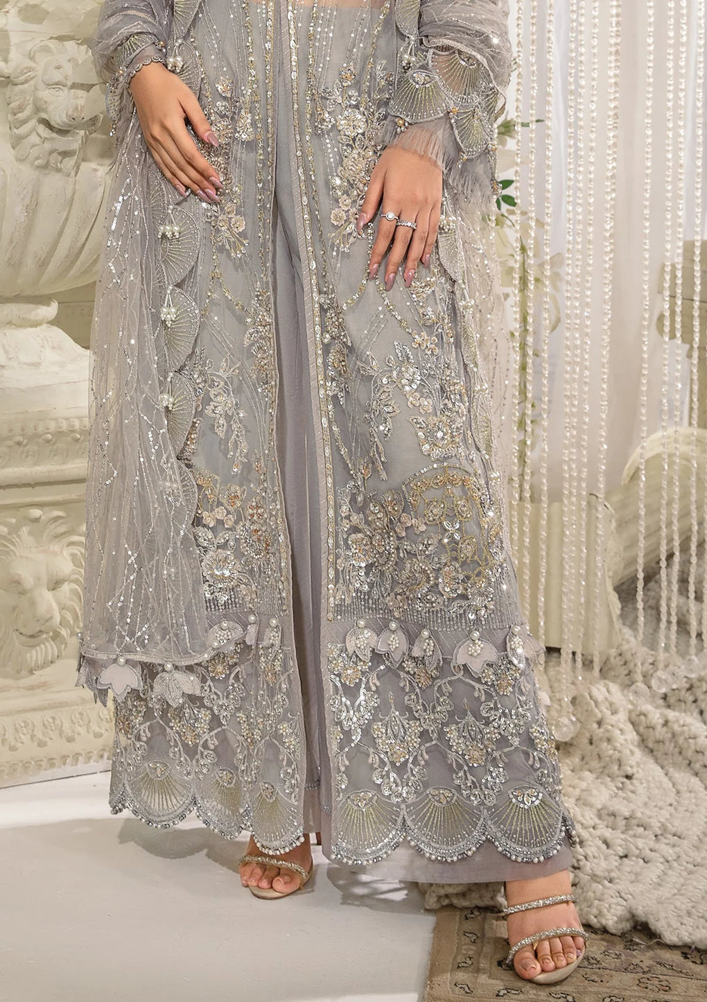Elaf Premium | Evara Formals 24 | EFE-04 DOVE - House Of Hania