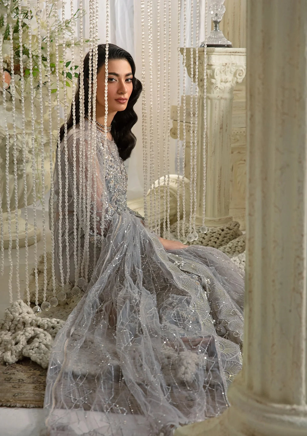 Elaf Premium | Evara Formals 24 | EFE-04 DOVE - House Of Hania