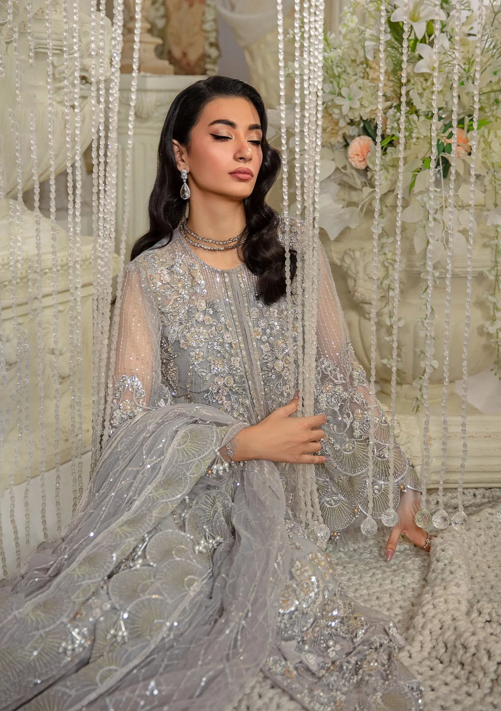 Elaf Premium | Evara Formals 24 | EFE-04 DOVE - House Of Hania