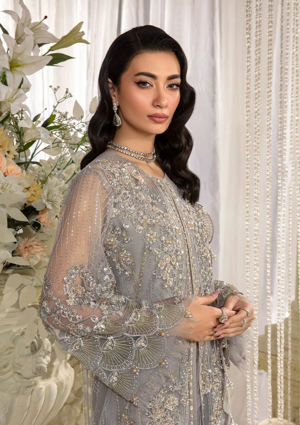 Elaf Premium | Evara Formals 24 | EFE-04 DOVE - House Of Hania