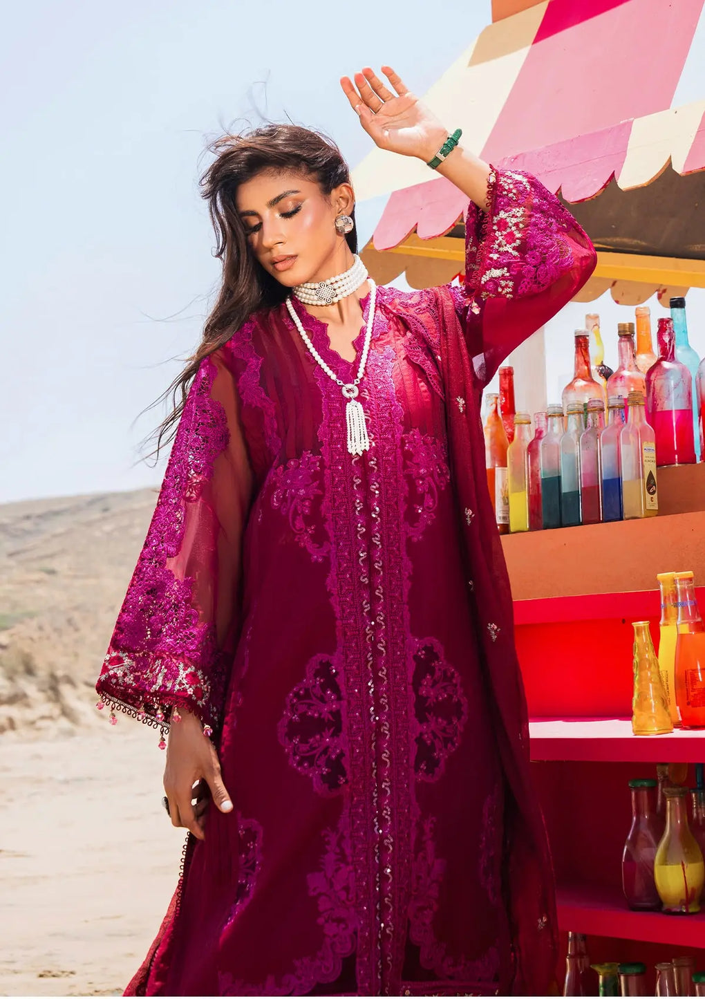 Elaf Premium | Hai Kuch Festive Lawn 24 | EHK-01B Gulzar - House Of Hania
