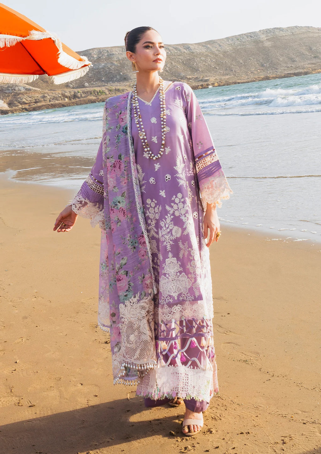 Elaf Premium | Hai Kuch Festive Lawn 24 | EHK-02A Banafsha - House Of Hania