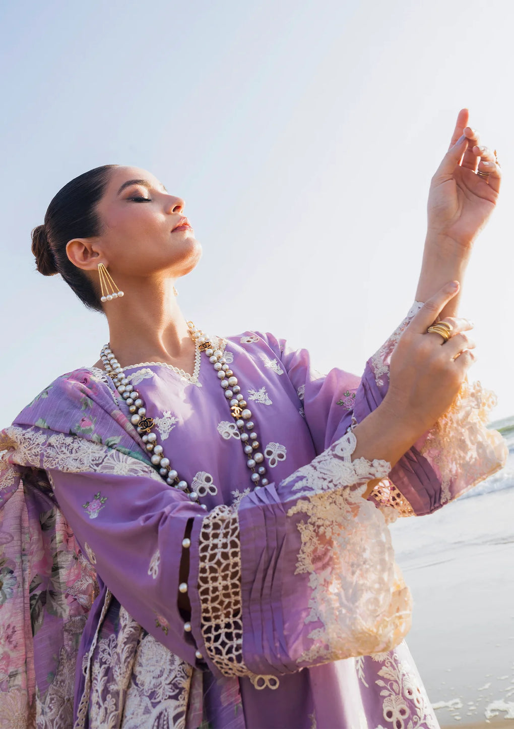 Elaf Premium | Hai Kuch Festive Lawn 24 | EHK-02A Banafsha - House Of Hania