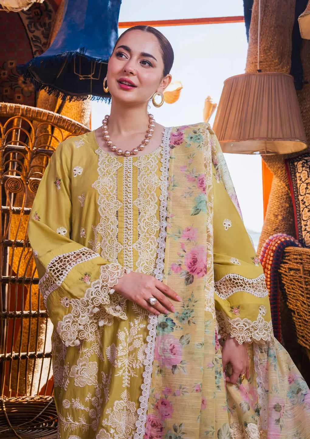 Elaf Premium | Hai Kuch Festive Lawn 24 | EHK-02B Nargis - House Of Hania