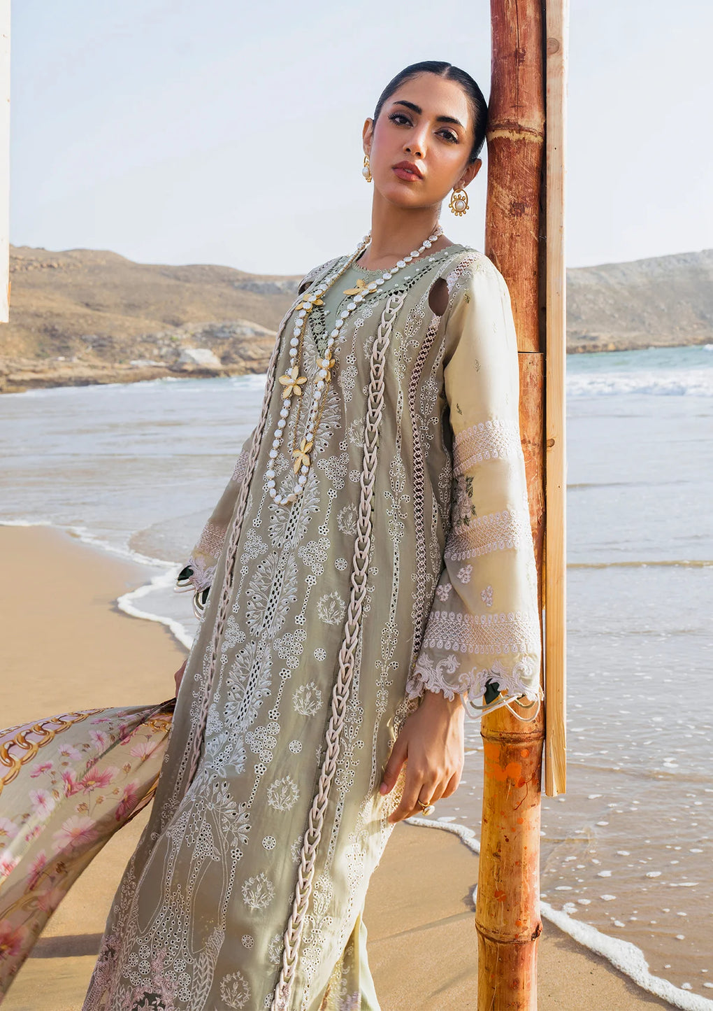 Elaf Premium | Hai Kuch Festive Lawn 24 | EHK-08 Pur Shokh - House Of Hania