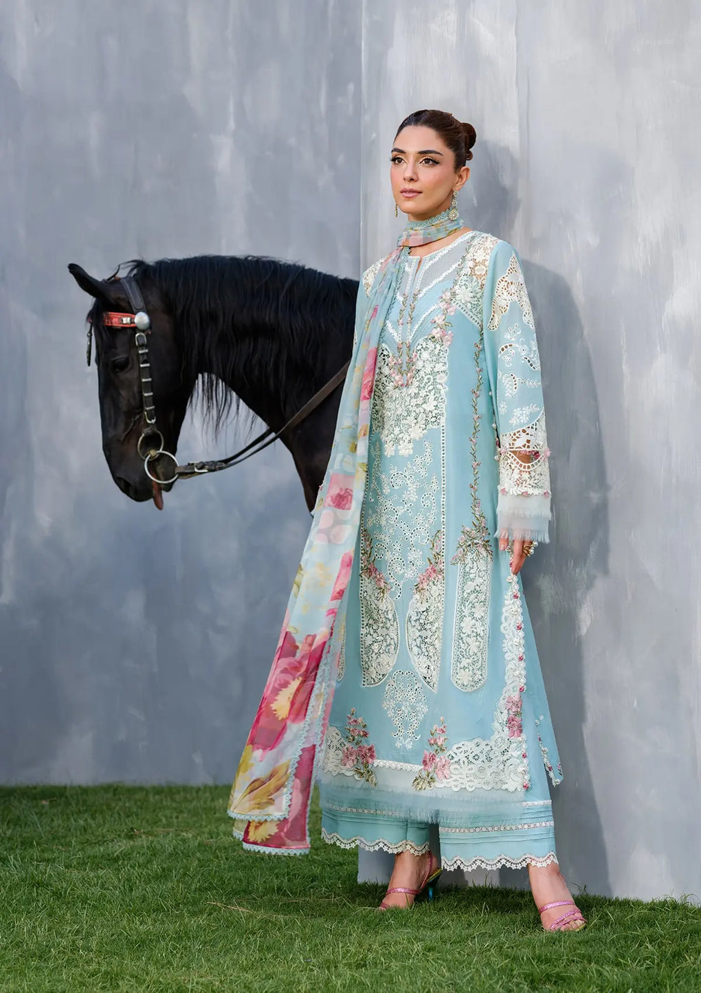 Elaf Premium | Luxury Lawn 25 | ELH-5B ELYA - House Of Hania