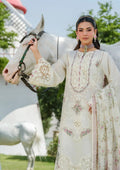 Elaf Premium | Luxury Lawn 25 | ELH-7A WHITE EMPRESS - House Of Hania