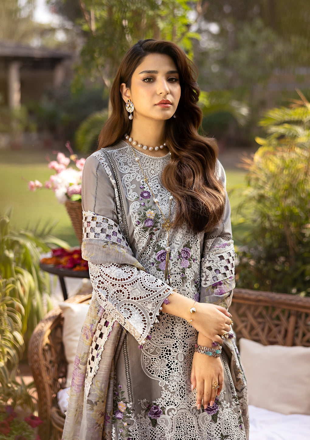Elaf Premium | Luxury Lawn 25 | ELM-05 RAMSHA - House Of Hania